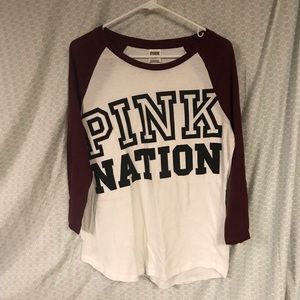 PINK BASEBALL TEE